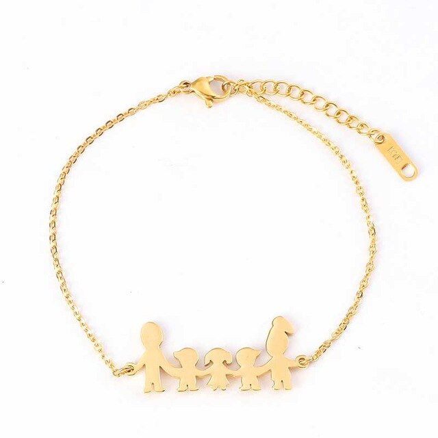 Name Custom Bracelet Father Mother Girl Boy Family Charm Women Jewelry Personalized Engraved Love Letter Customized Gift