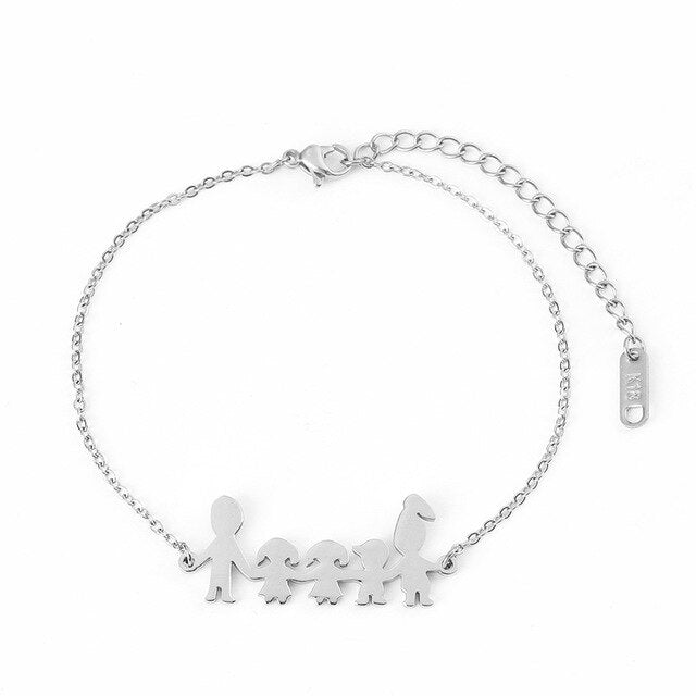 Name Custom Bracelet Father Mother Girl Boy Family Charm Women Jewelry Personalized Engraved Love Letter Customized Gift