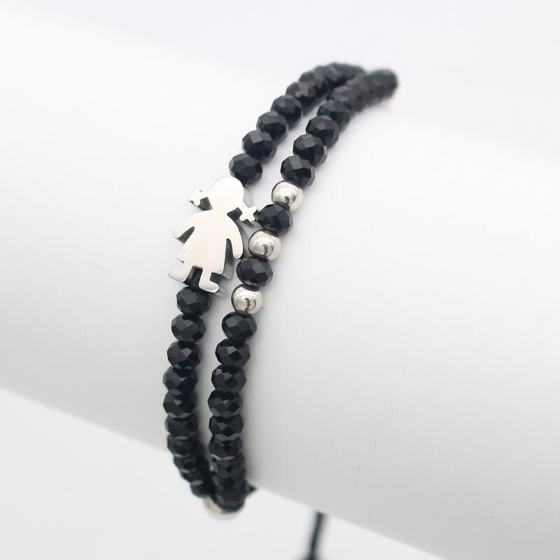 Cute Bear Charm Bracelets for Women Luxury Jewelry Stainless Steel Boy Little Girl Lucky Red Rope Braid Bracelet Mother Mom Gift
