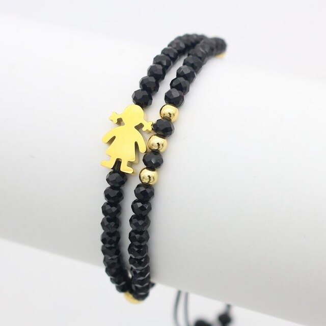 Cute Bear Charm Bracelets for Women Luxury Jewelry Stainless Steel Boy Little Girl Lucky Red Rope Braid Bracelet Mother Mom Gift