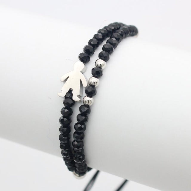 Cute Bear Charm Bracelets for Women Luxury Jewelry Stainless Steel Boy Little Girl Lucky Red Rope Braid Bracelet Mother Mom Gift