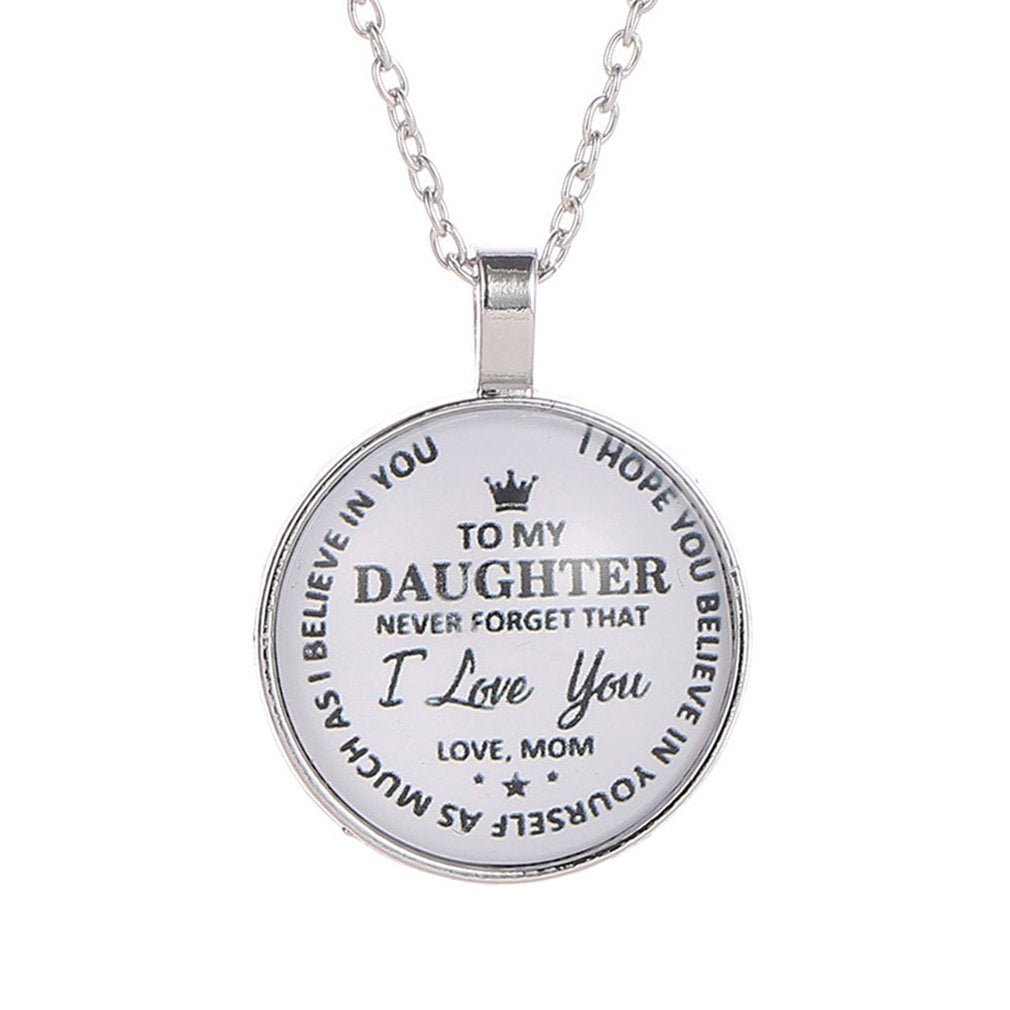 Mother Daughter Affection Necklace Personality Letter Necklace Chain Warning Jewelry Beauty Accessories