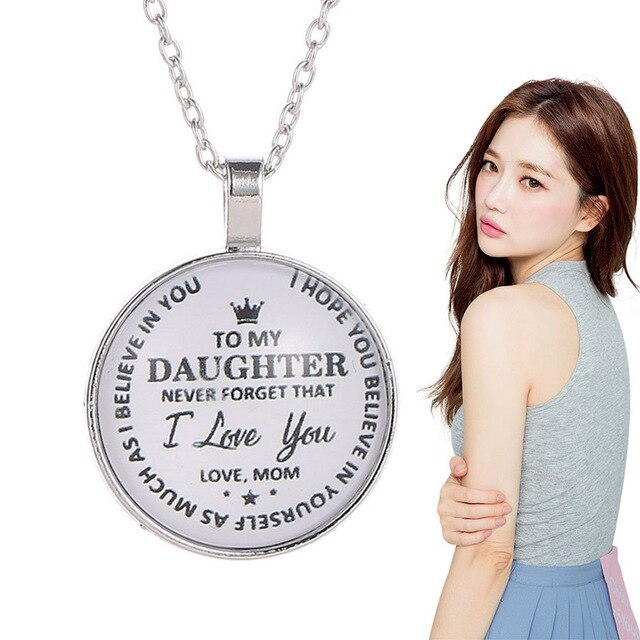 Mother Daughter Affection Necklace Personality Letter Necklace Chain Warning Jewelry Beauty Accessories