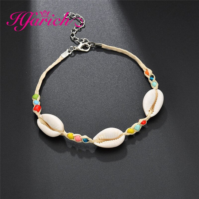 Hfarich 1pc Cowrie shell Bracelet femme Adjustable boho Macrame friendship Real Seashell Bracelet Jewelry Mothers Day Gift