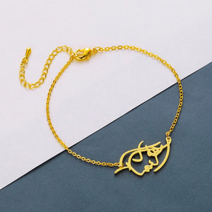 Chandler Fashion Stainless Steel Figure Bracelets With Mom Girl Charm Adjustable Gold Color Bracelets Bangle Mother Family Gift