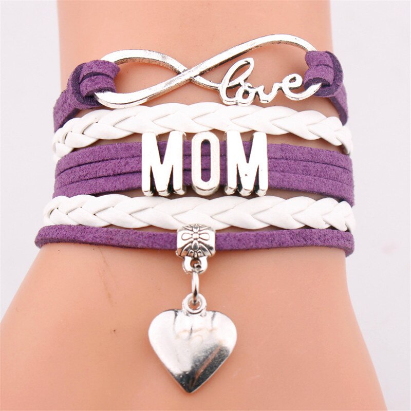 Infinity Mom Bracelets Fashion Mother Bracelets Charm Love Mama Bracelets