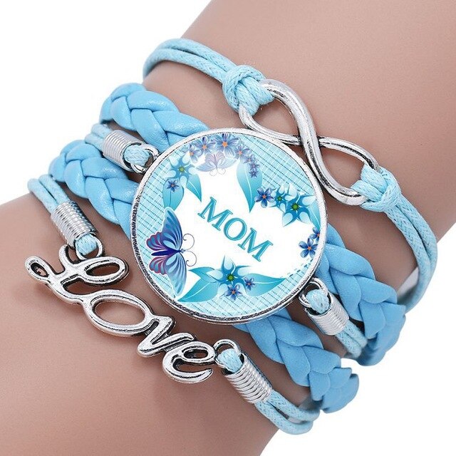 Fashion Letter MOM Time Gem Glass Bracelet  Eternal Love for A MOTHER  Mother's Day Gift  Wholesale Dropshipping