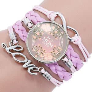 Fashion Letter MOM Time Gem Glass Bracelet  Eternal Love for A MOTHER  Mother's Day Gift  Wholesale Dropshipping