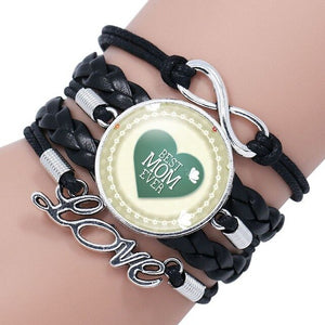 Fashion Letter MOM Time Gem Glass Bracelet  Eternal Love for A MOTHER  Mother's Day Gift  Wholesale Dropshipping