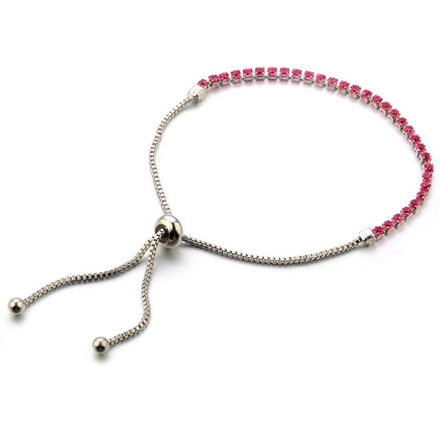 Sindlan 1PC Adjustable Crystal Bracelets for Women Femme Rhinestone Boho Bracelet Bangle Girl Gift Wedding Bridal Wrist Jewelry