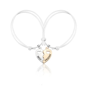 2019 New Charm 2 Pcs/Set Best Friends Bracelets For Women Girls Hollow Out Heart Shape Pendant Bangles Bff Forever Jewelry Gifts