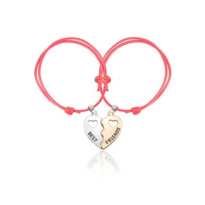 2019 New Charm 2 Pcs/Set Best Friends Bracelets For Women Girls Hollow Out Heart Shape Pendant Bangles Bff Forever Jewelry Gifts