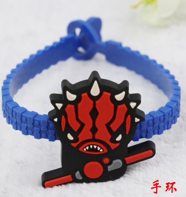 Cartoon The Avengers Spider-Man BB8 bracelets PVC Bangles Gifts for children Kids accessories Adjustable  zipper wristband