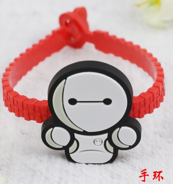 Cartoon The Avengers Spider-Man BB8 bracelets PVC Bangles Gifts for children Kids accessories Adjustable  zipper wristband