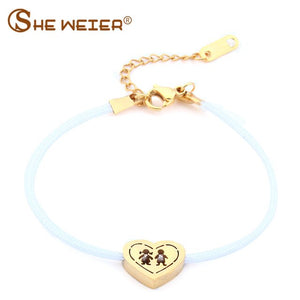 2019 Red Bracelet For Women Children Bracelet couple String Adjustable female heart hand chain friendship femme Bracelet