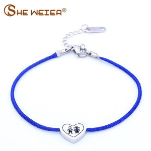 2019 Red Bracelet For Women Children Bracelet couple String Adjustable female heart hand chain friendship femme Bracelet