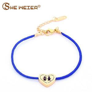 2019 Red Bracelet For Women Children Bracelet couple String Adjustable female heart hand chain friendship femme Bracelet