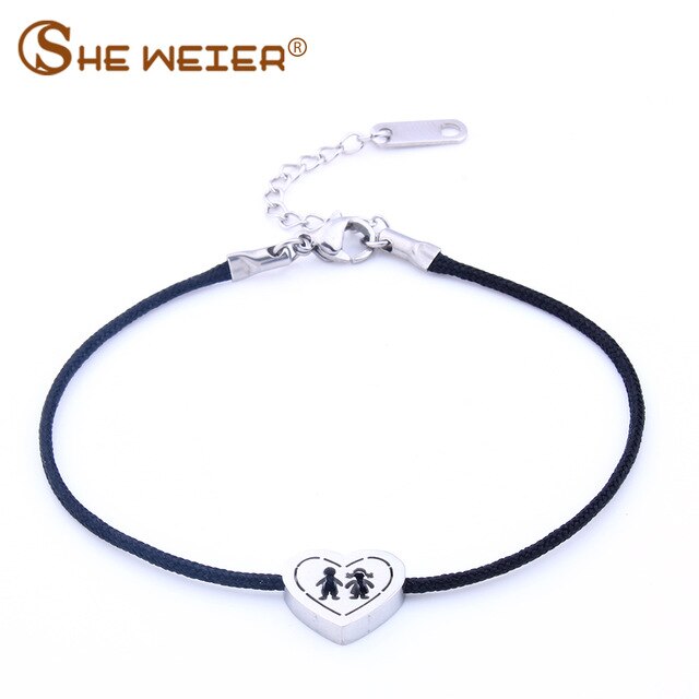 2019 Red Bracelet For Women Children Bracelet couple String Adjustable female heart hand chain friendship femme Bracelet