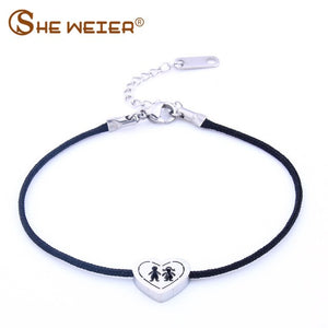 2019 Red Bracelet For Women Children Bracelet couple String Adjustable female heart hand chain friendship femme Bracelet