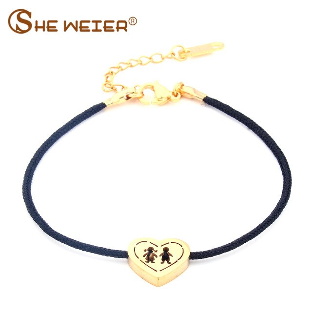 2019 Red Bracelet For Women Children Bracelet couple String Adjustable female heart hand chain friendship femme Bracelet