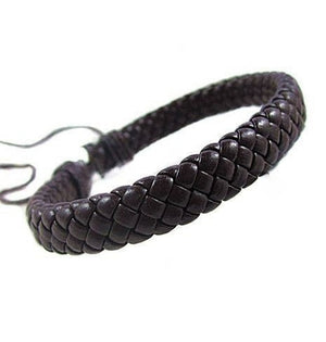 Unisex Leather Bracelet Bangle Cuff Rope Adjustable Good Gifts for Friends Parents Children