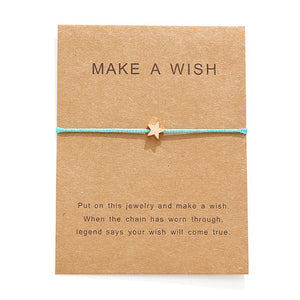 10 * 7.5 cm wishing card sticker adjustable fabric bracelet fashion jewelry gift, ladies, men, children