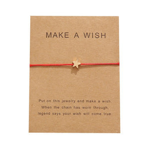 10 * 7.5 cm wishing card sticker adjustable fabric bracelet fashion jewelry gift, ladies, men, children