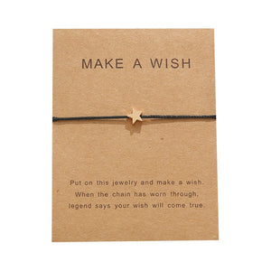 10 * 7.5 cm wishing card sticker adjustable fabric bracelet fashion jewelry gift, ladies, men, children