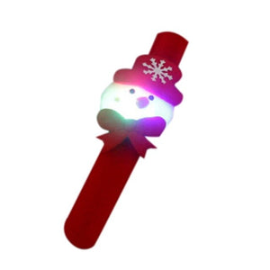 Christmas Patting Toy Circle Bracelet Watch Xmas Children Gift Santa Claus Snowman Deer New Year Party Toy Wrist Decoration