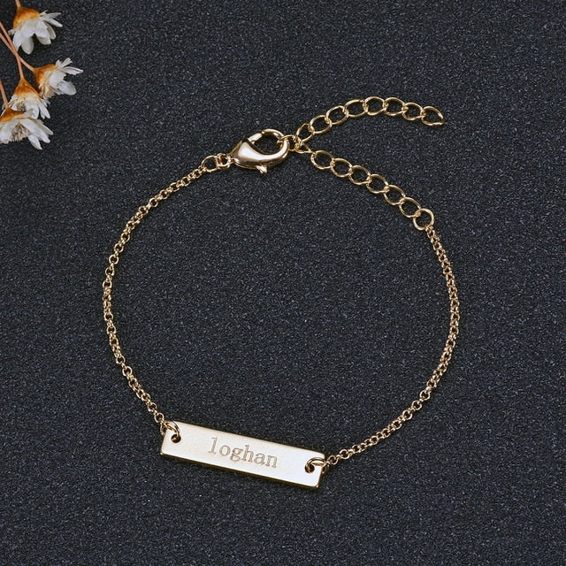 3UMeter Custom Name Bracelet Baby Adjustable Baby Toddler Child ID Bracelet Personalized Girl Boy Birthday Gift