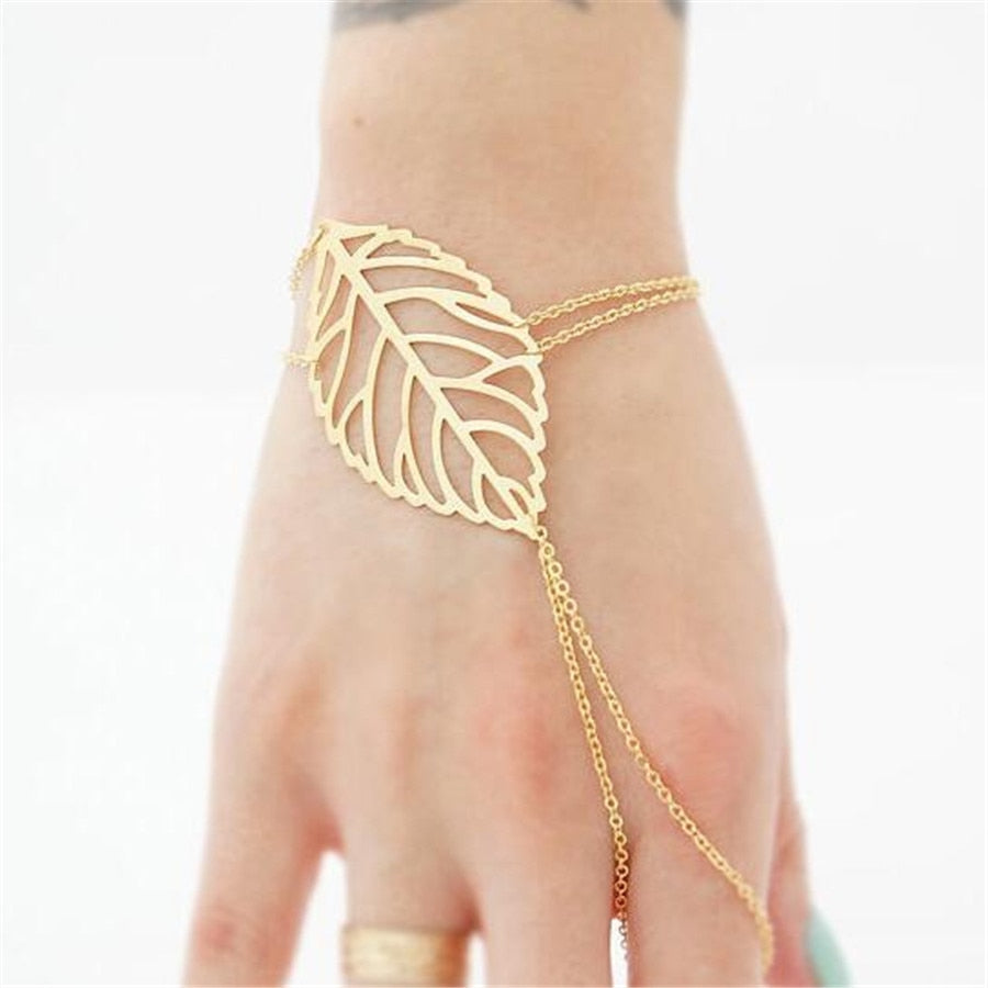 Ahmed Jewelry Leaf Charm Bracelet For Woman 2017 New Mothers gift friendship bracelets & bangles Femme bijoux
