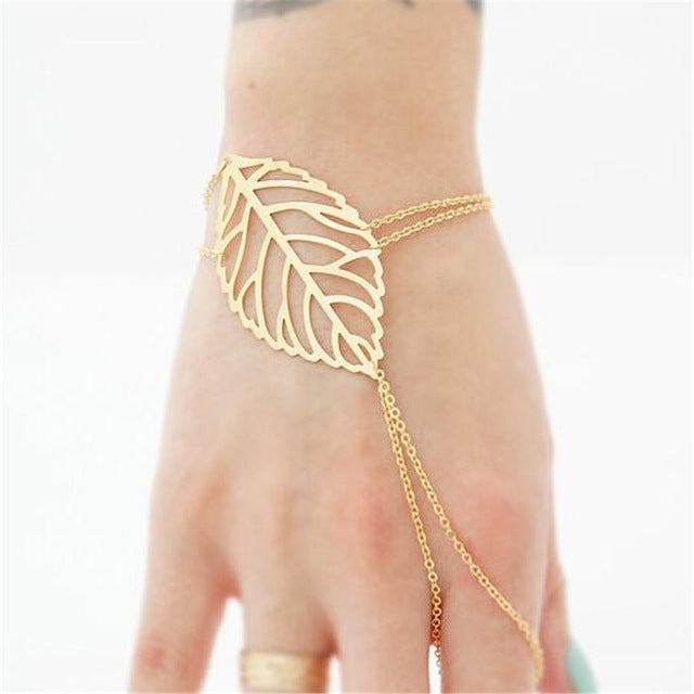 Ahmed Jewelry Leaf Charm Bracelet For Woman 2017 New Mothers gift friendship bracelets & bangles Femme bijoux