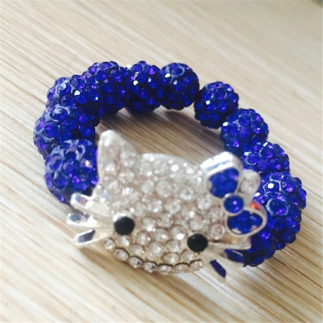 kids gift 1 PCS Hello Kitty  Bracelets for Children Handmade Rope Chain Wrap Charm Bracelets Bangles