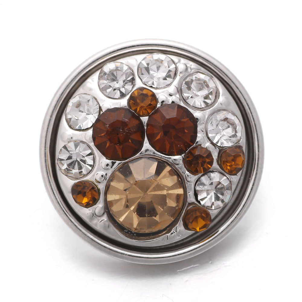 10Pcs/lot Hot Sale Xinnver Snap Button Metal Crystal Paw Snaps Fit 18mm Button Snap Bracelet Jewelry For Mother Gift ZA240