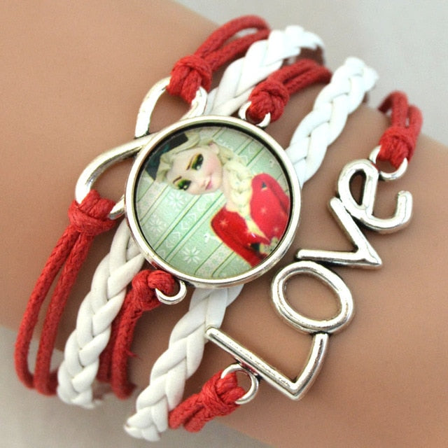 Fashion jewelry Chain Girls Heart Charm Bracelet Cartoon Kids Gift Bracelets For Women