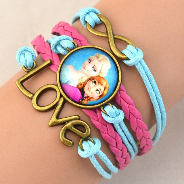 Fashion jewelry Chain Girls Heart Charm Bracelet Cartoon Kids Gift Bracelets For Women