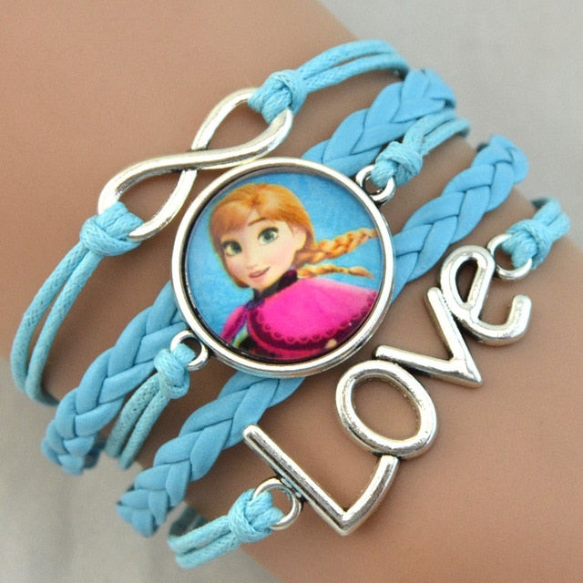 Fashion jewelry Chain Girls Heart Charm Bracelet Cartoon Kids Gift Bracelets For Women