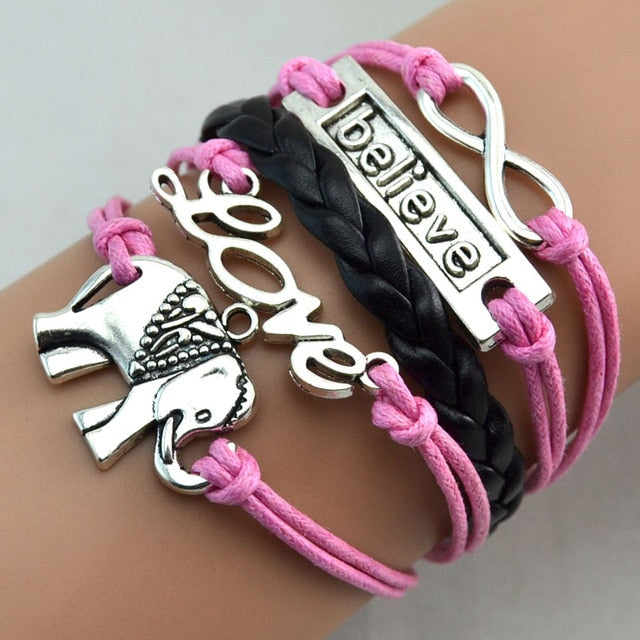 Fashion jewelry Chain Girls Heart Charm Bracelet Cartoon Kids Gift Bracelets For Women