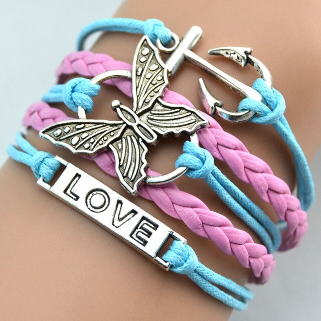 Fashion jewelry Chain Girls Heart Charm Bracelet Cartoon Kids Gift Bracelets For Women