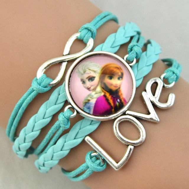 Fashion jewelry Chain Girls Heart Charm Bracelet Cartoon Kids Gift Bracelets For Women