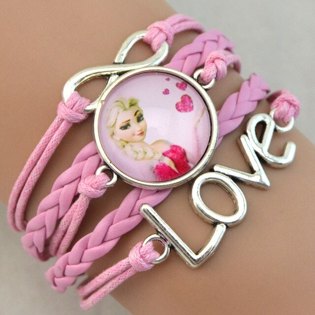 Fashion jewelry Chain Girls Heart Charm Bracelet Cartoon Kids Gift Bracelets For Women