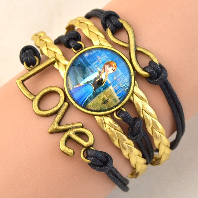 Fashion jewelry Chain Girls Heart Charm Bracelet Cartoon Kids Gift Bracelets For Women