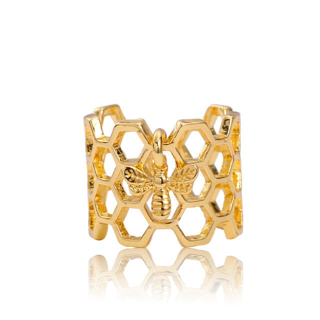 Fashion Pet Cat Footprints Water Drop Ring Simple Angel Wings Opening Adjustable Ring Personality Student Animal Jewelry Gift