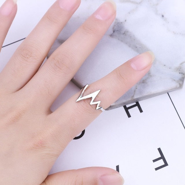 Fashion Pet Cat Footprints Water Drop Ring Simple Angel Wings Opening Adjustable Ring Personality Student Animal Jewelry Gift