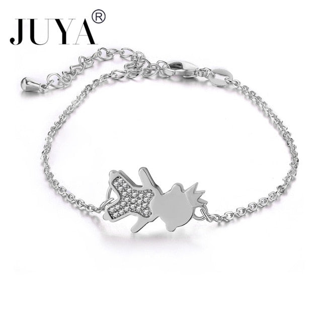 Personalized Mother Bracelets Handmade Women Kids Charms Jewelry copper zircon boys girls mama bracelets gift kawaii jewelry
