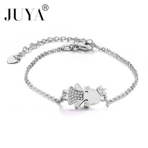 Personalized Mother Bracelets Handmade Women Kids Charms Jewelry copper zircon boys girls mama bracelets gift kawaii jewelry