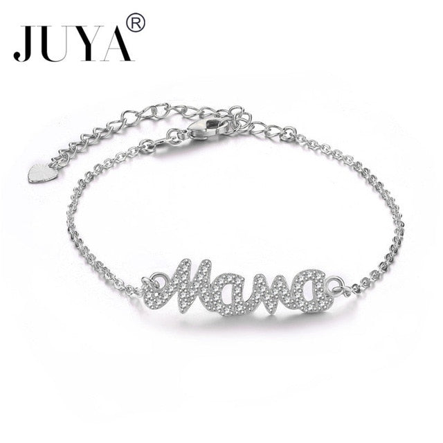Personalized Mother Bracelets Handmade Women Kids Charms Jewelry copper zircon boys girls mama bracelets gift kawaii jewelry