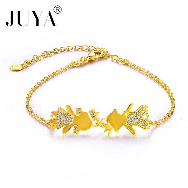 Personalized Mother Bracelets Handmade Women Kids Charms Jewelry copper zircon boys girls mama bracelets gift kawaii jewelry