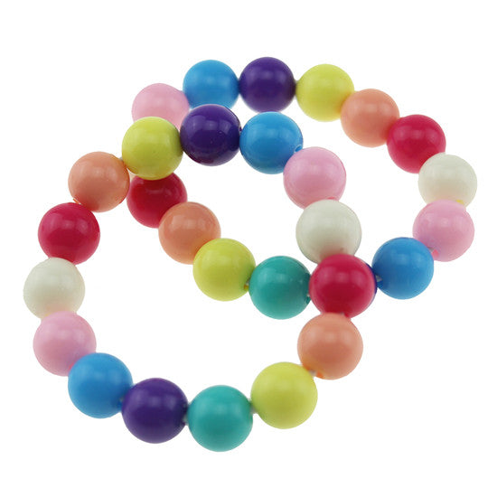 Children Bracelets Girl Acrylic Imitation Pearls With Bracelet Birthday Gift Jewelry Children' Toy Cosplay Accessory