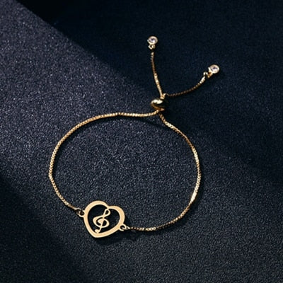 RINHOO Gold Color Stainless Steel Bracelets For Women Bangle Chain Jewelry Wedding Bride Heart Rose Family Mother Bracelet Gift